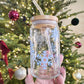 Icy Blue & Frosty Glitter Snowflakes Glass Cup
