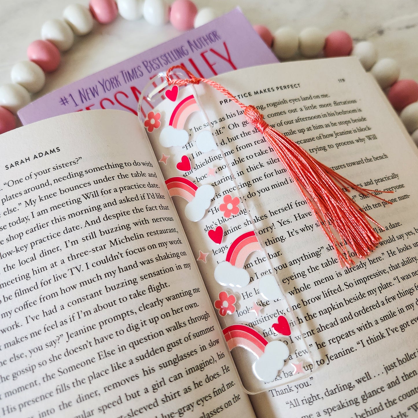 Boho Rainbows Valentine Bookmark