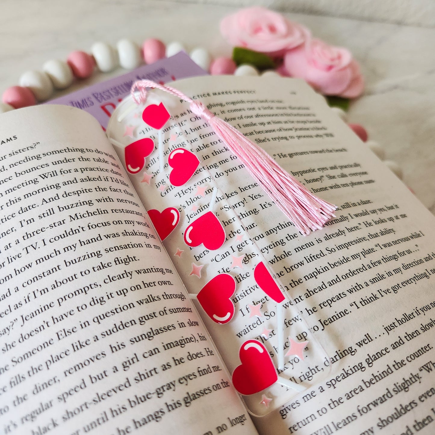 Lollipop Hearts Valentine Bookmark