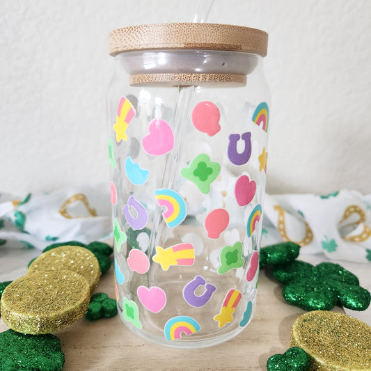Lucky Charms Glass Cup