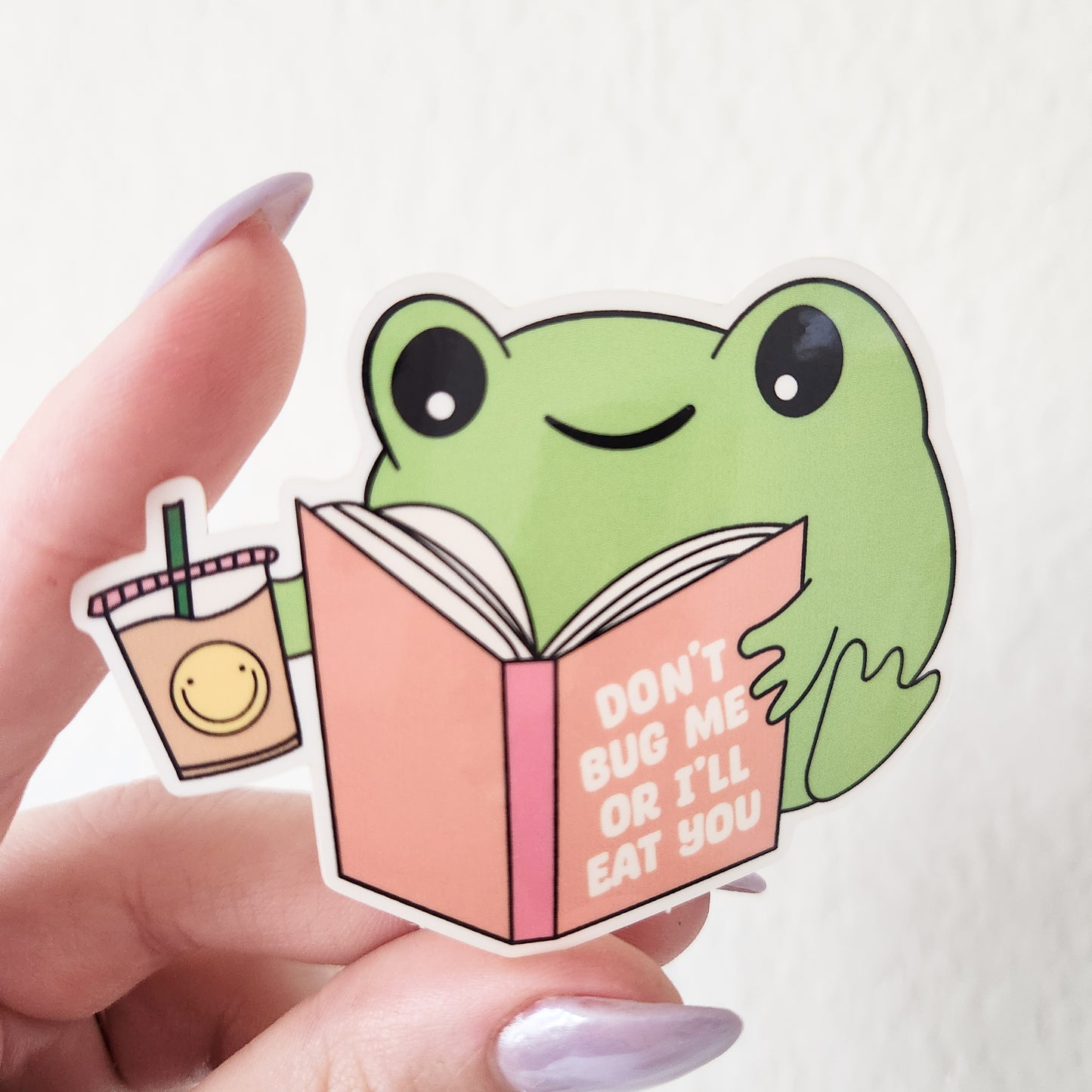 Froggie Don't Bug Me Sticker