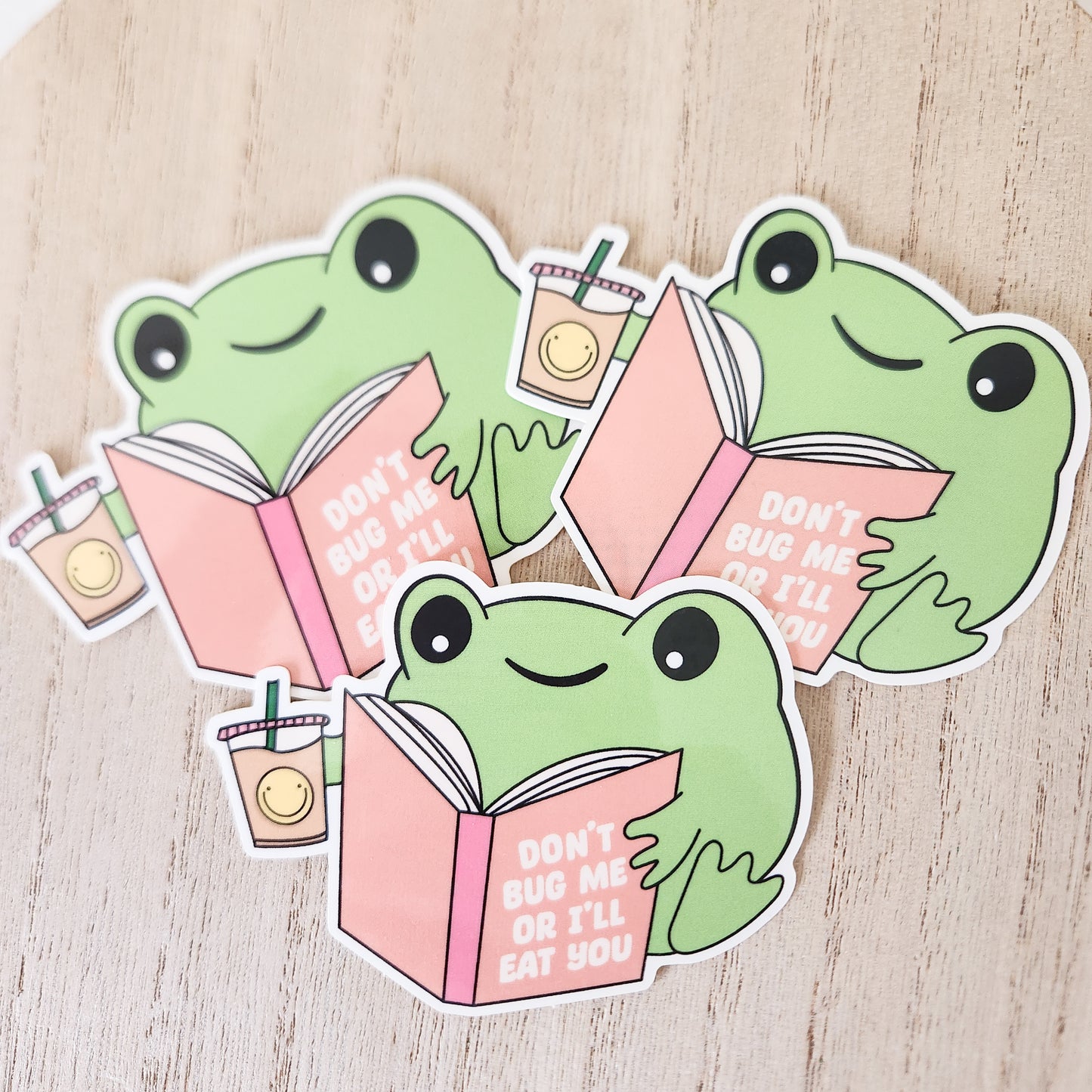 Froggie Don't Bug Me Sticker