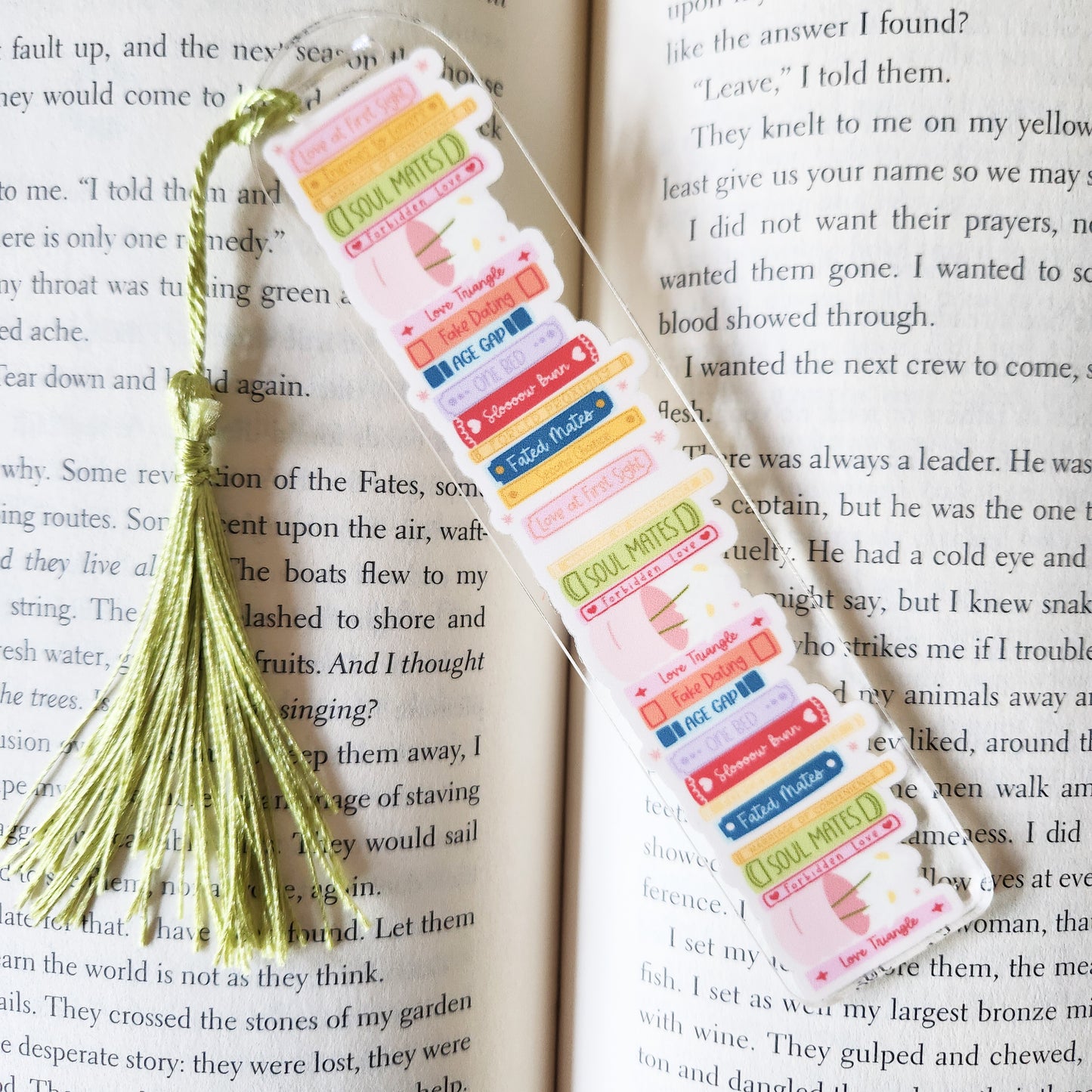 Romance Tropes Bookmark