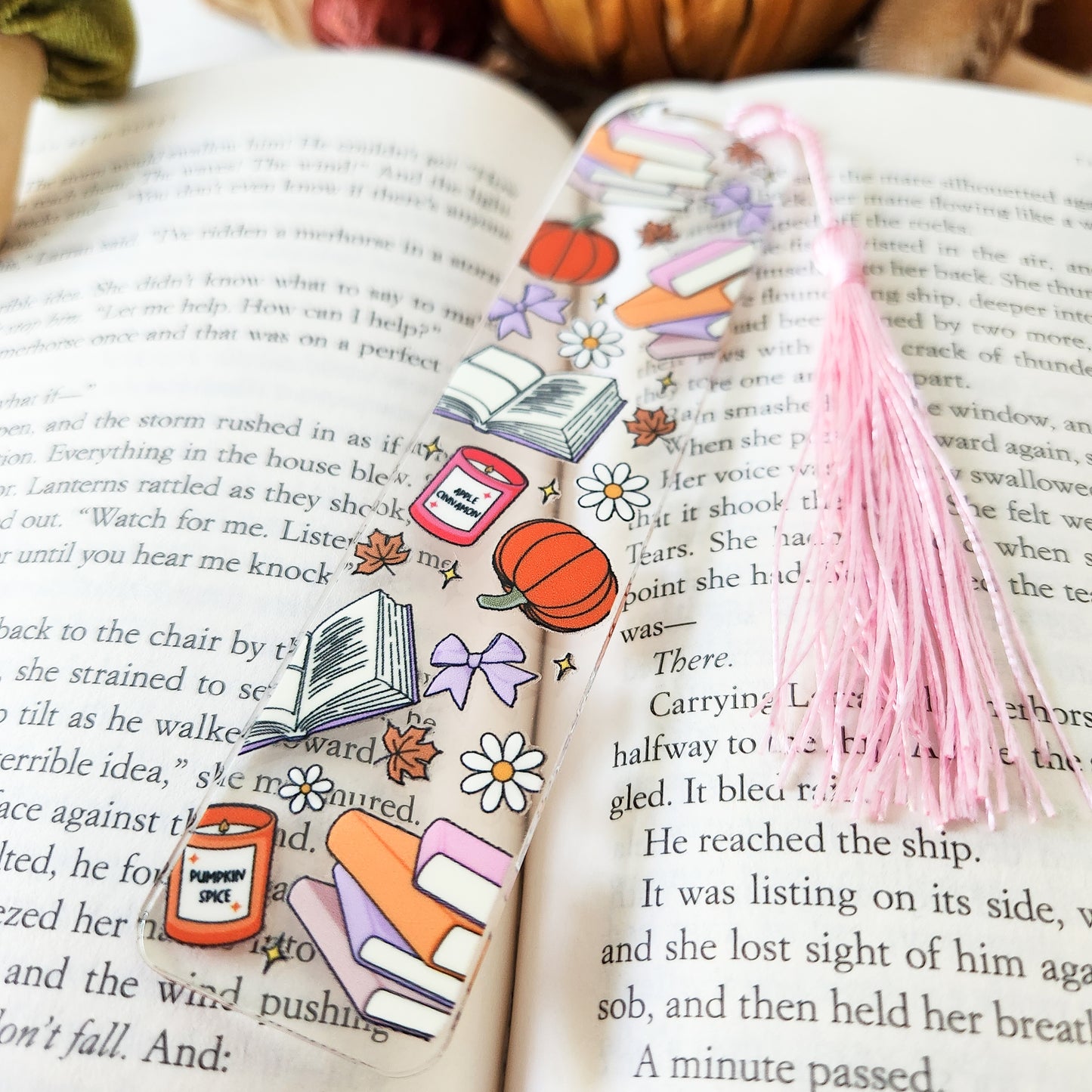 Cozy Girl Fall Bookmark