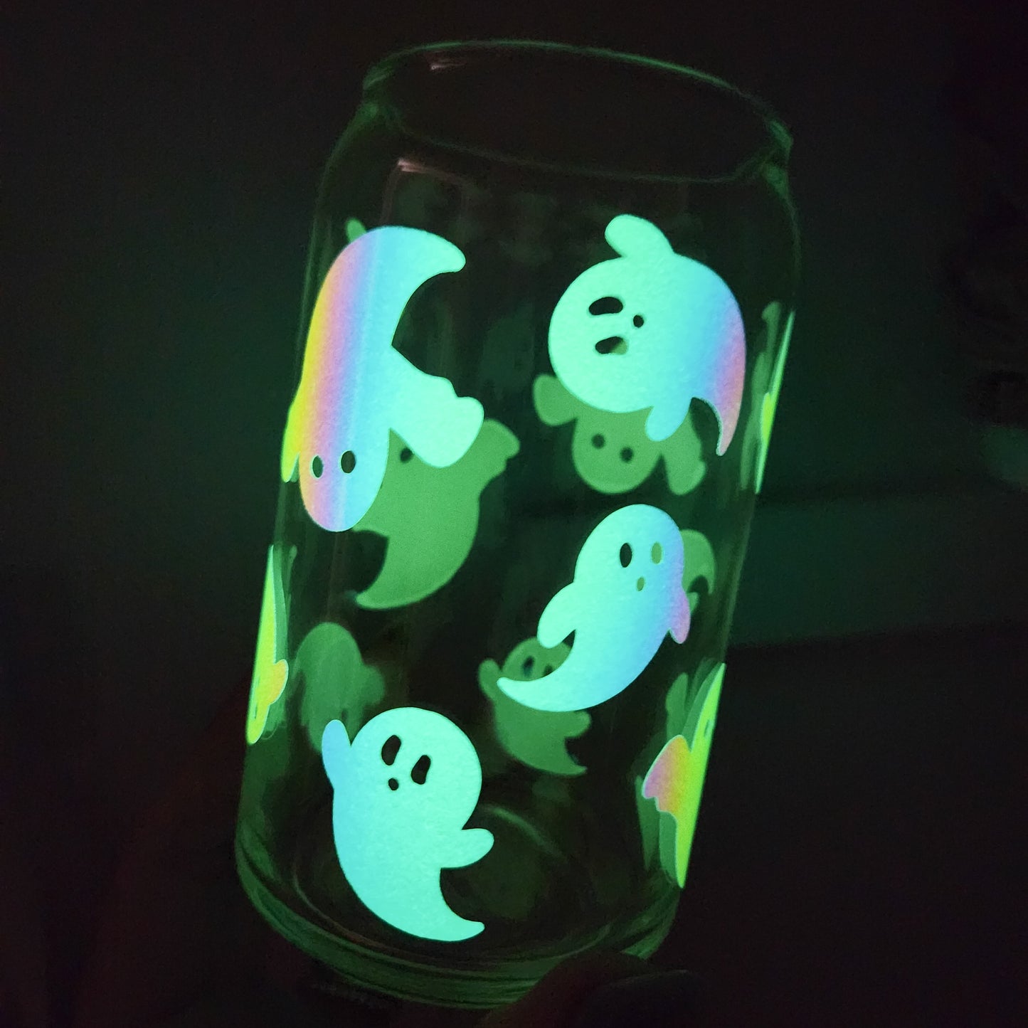 Holographic Opal Ghosties Glow In The Dark Cup