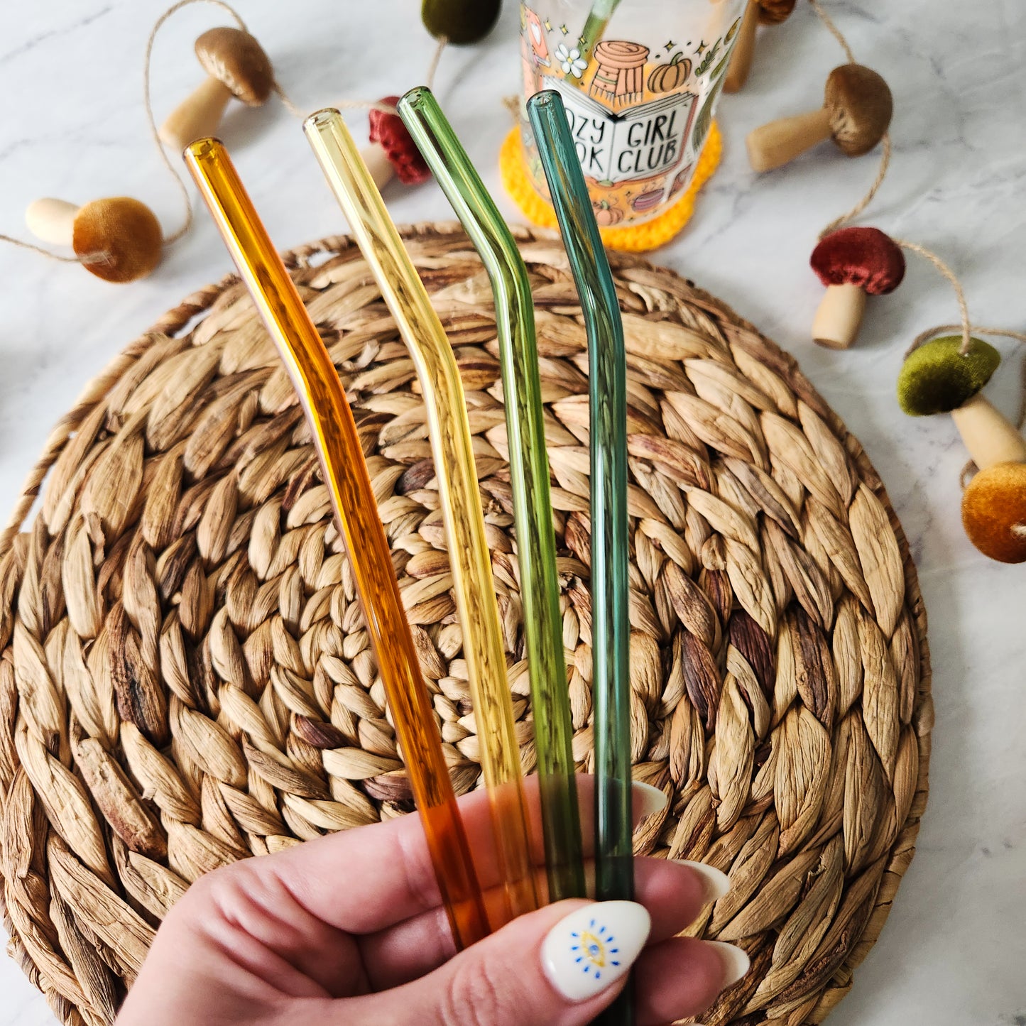 Color Glass Straws