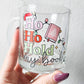 Ho Ho Hold My Book Glass Mug