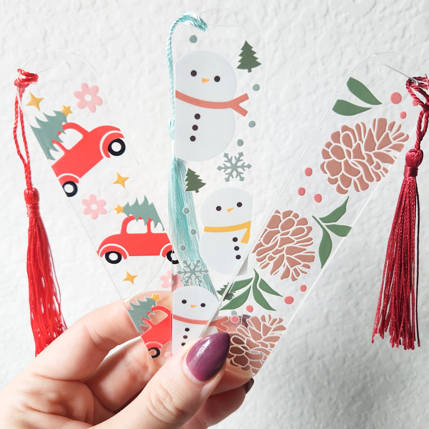 Christmas Red Car Bookmark