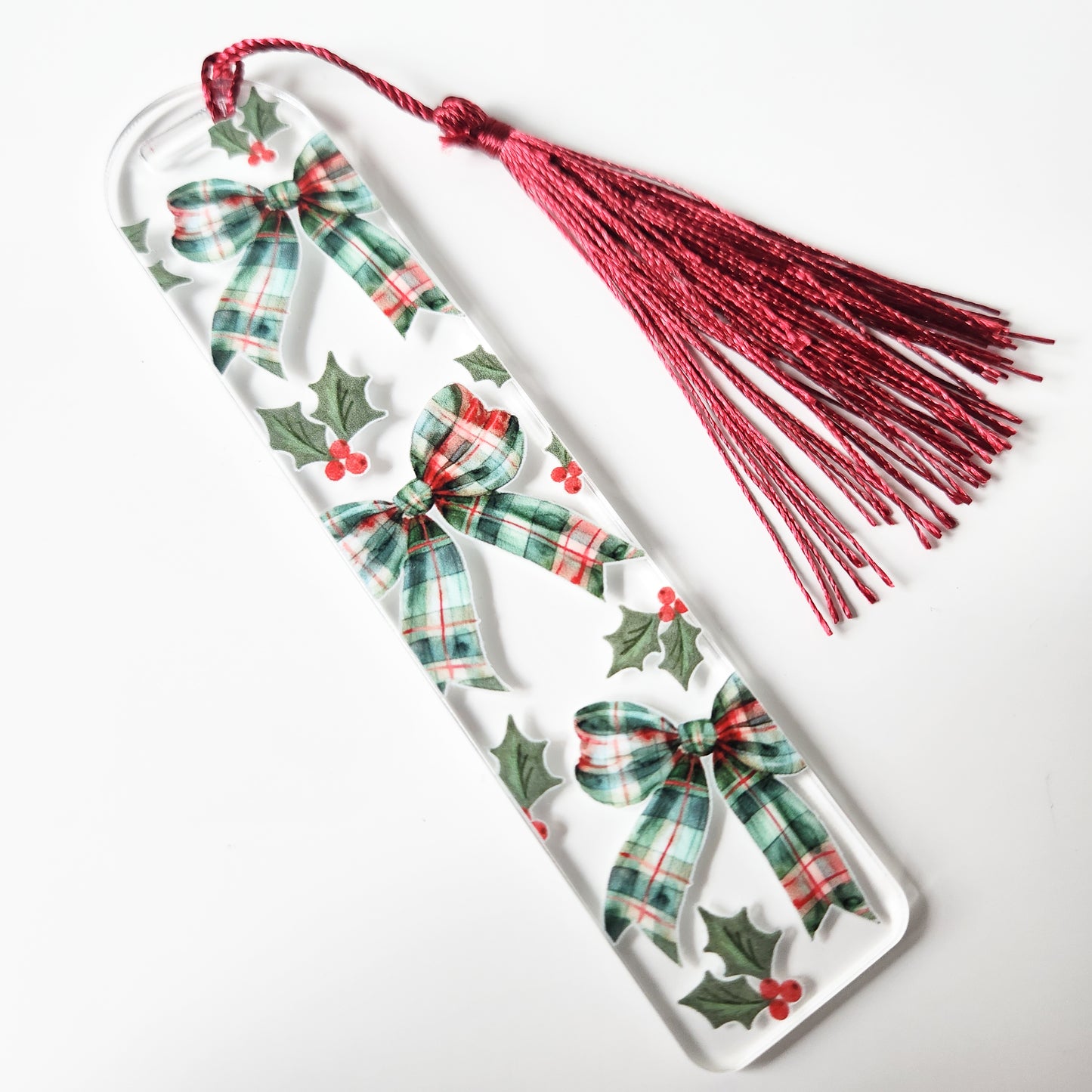 Coquette Christmas Bow Bookmark