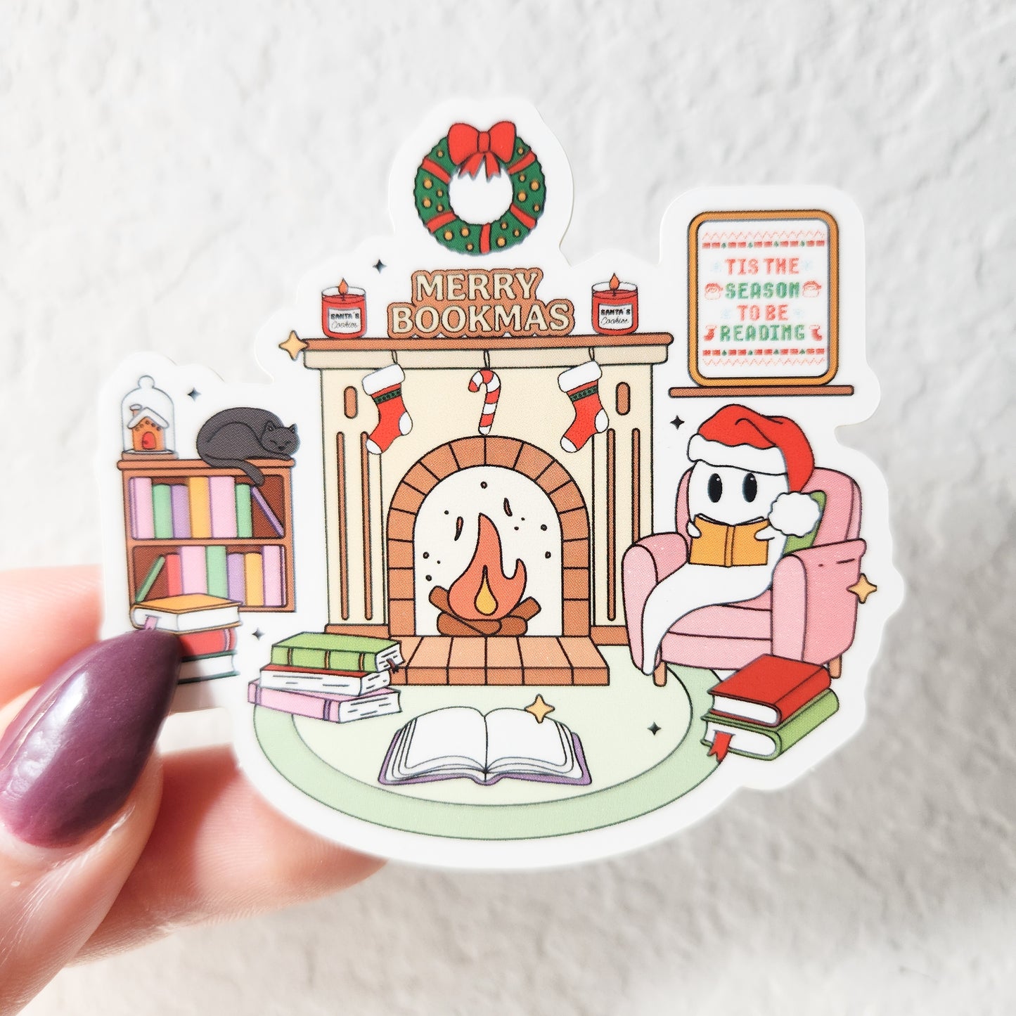 Holiday Haunted Library Sticker