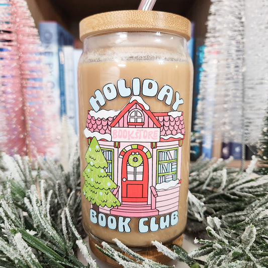 Holiday Book Club Glass Cup