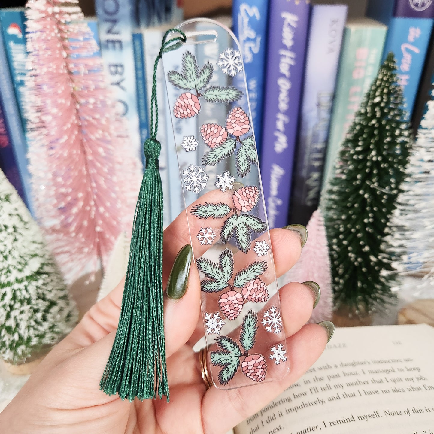 Winter Evergreens Bookmark