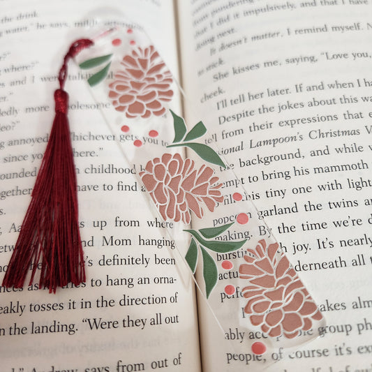 Pinecones Winter Bookmark