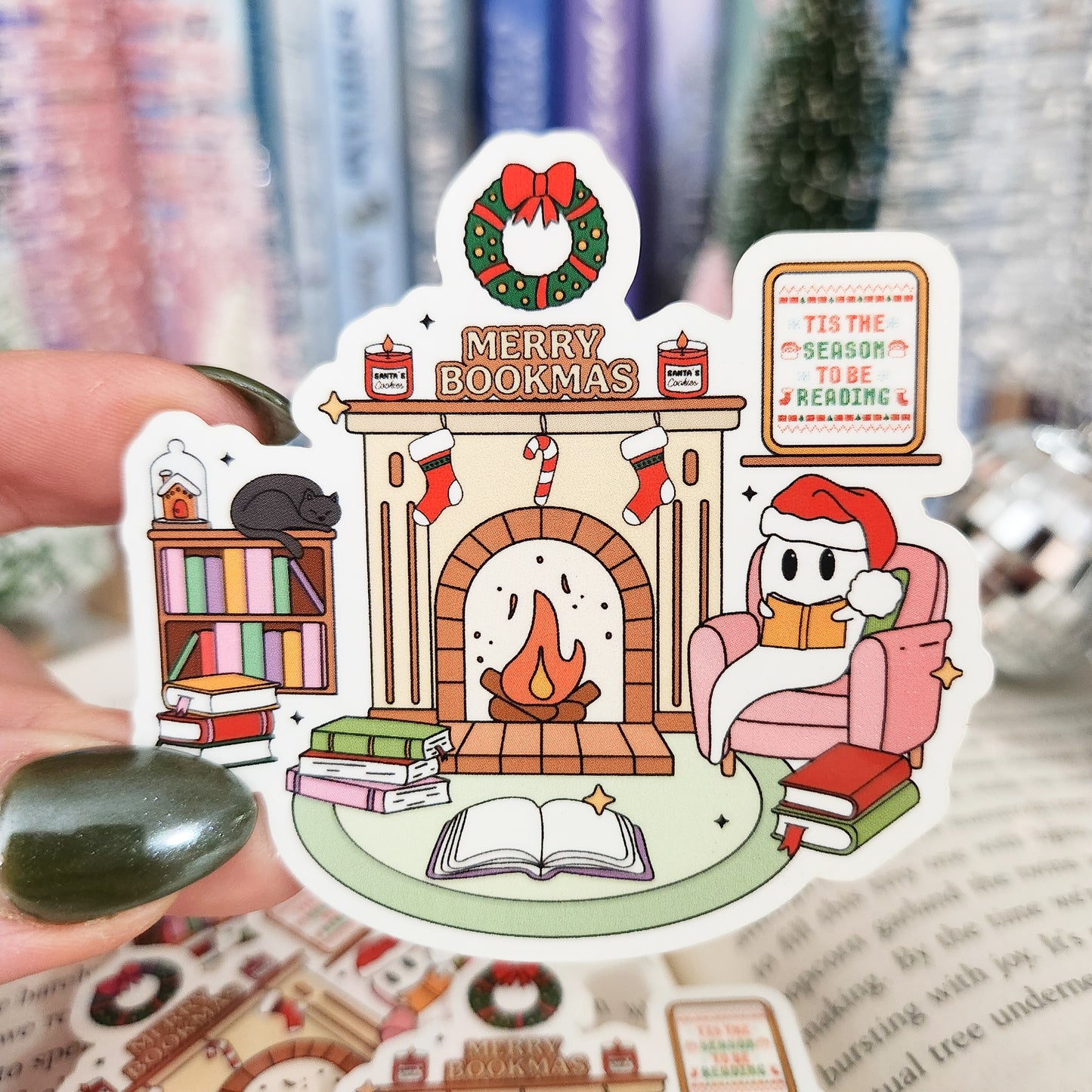 Holiday Haunted Library Sticker