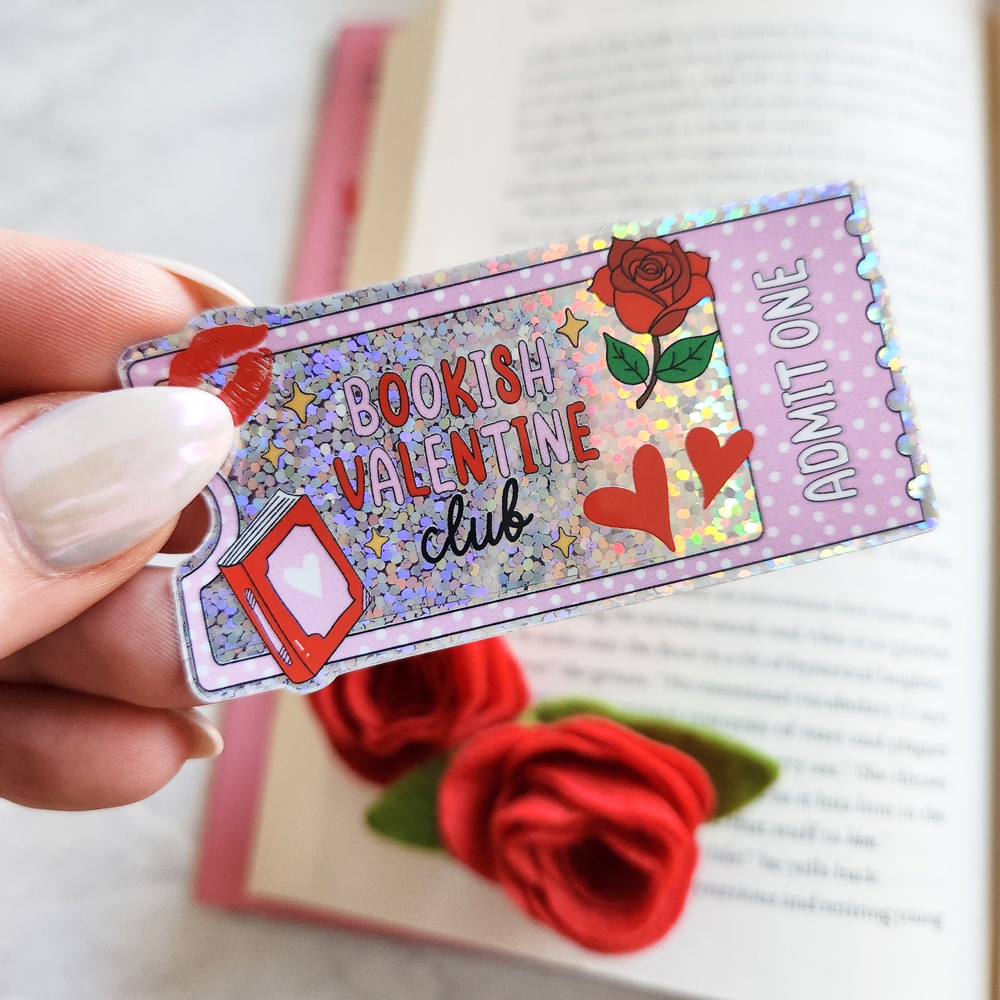 Bookish Valentine Club Sticker