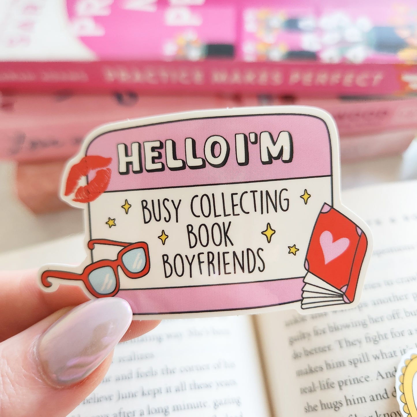 Collecting Book Boyfriends Sticker