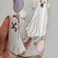 Holiday Dog Ghosties Glass Cup