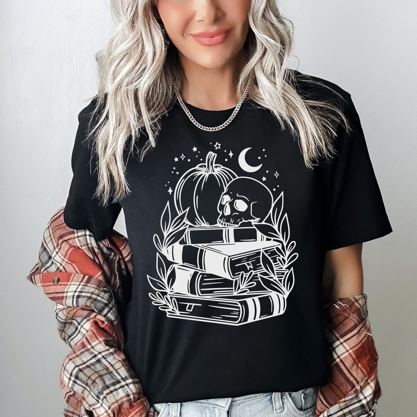 Spooky Bookstack Tee