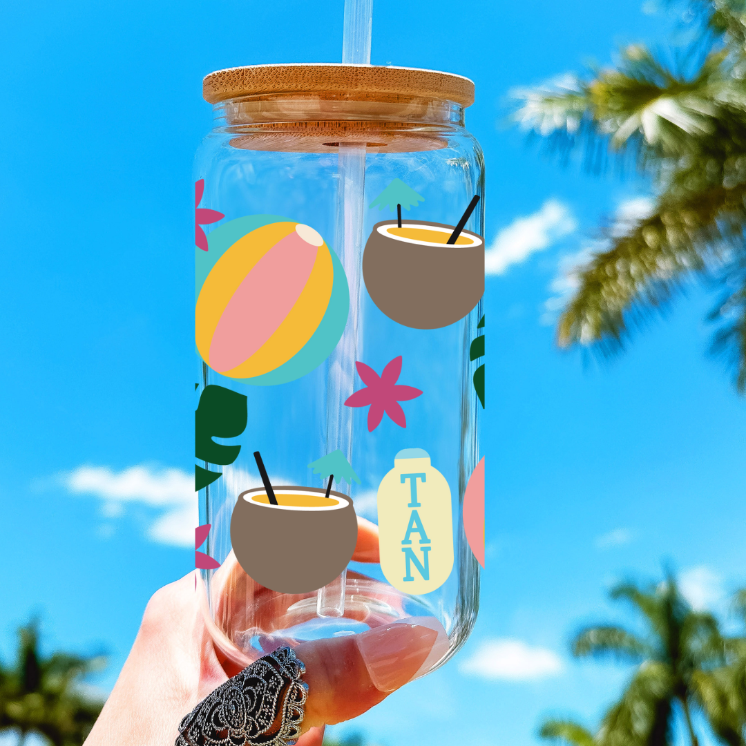 Vacay Vibes Glass Cup