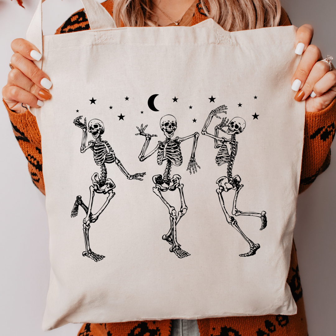 Dancing Skellies Halloween Tote