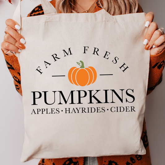 Farm Fresh Pumpkins Fall Tote