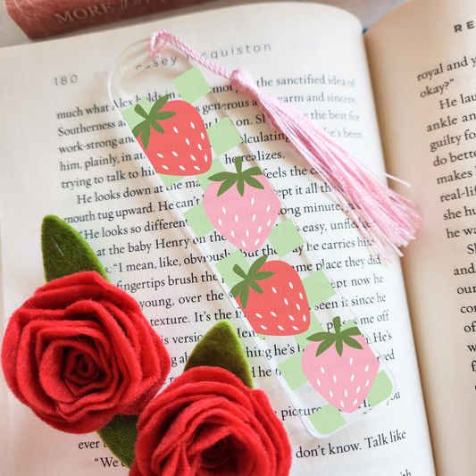 Retro Strawberries Bookmark