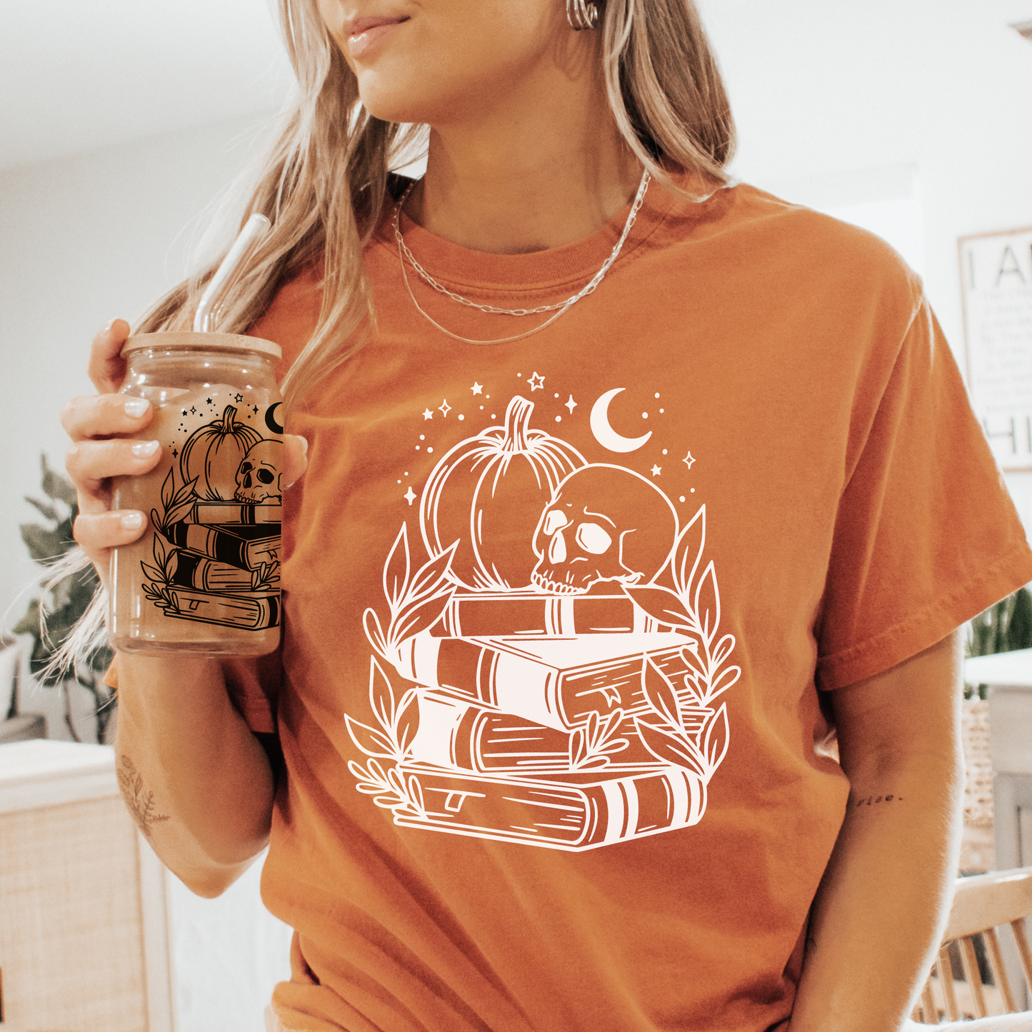 Spooky Bookstack Tee