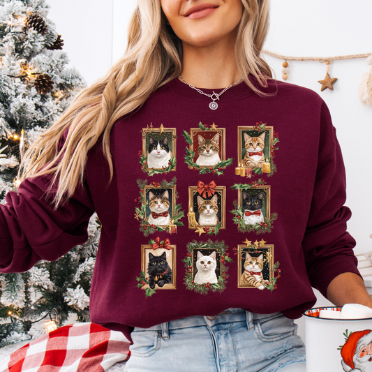 Festive Felines Sweatshirt