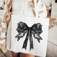 Coquette Bow Canvas Tote Bag