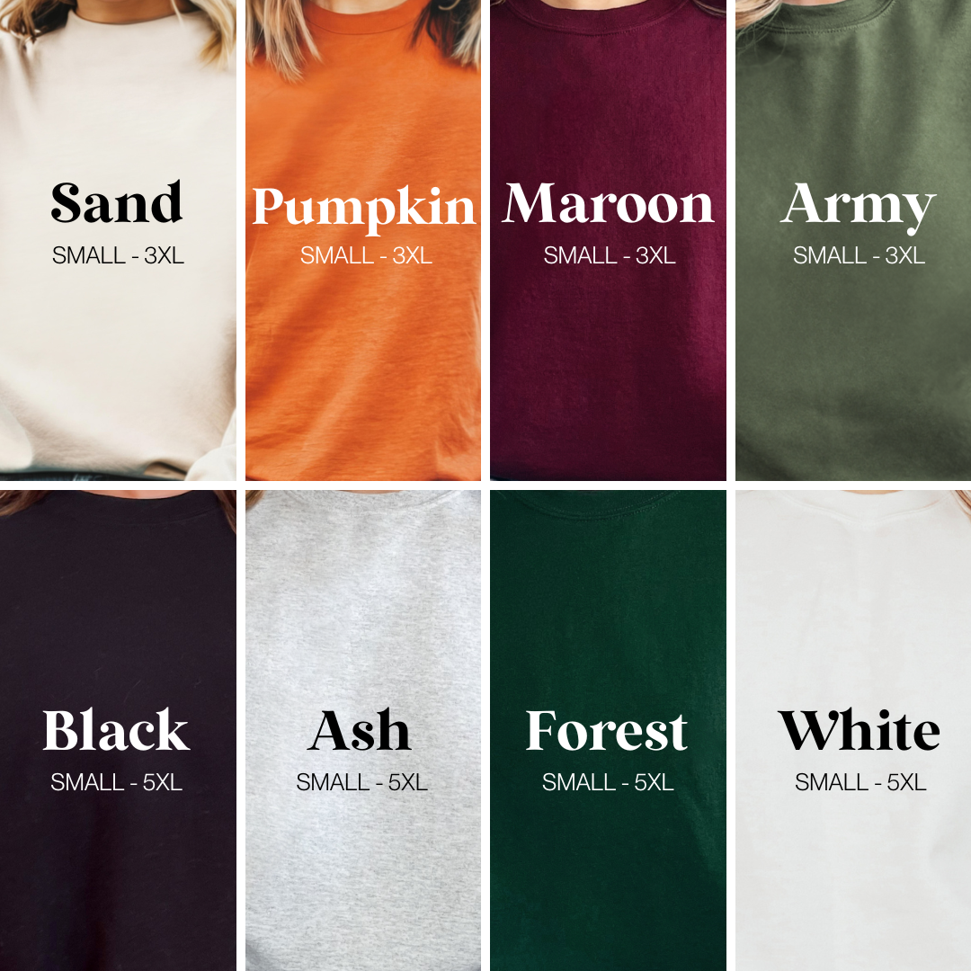 Color & Size Charts – LadyishCreative