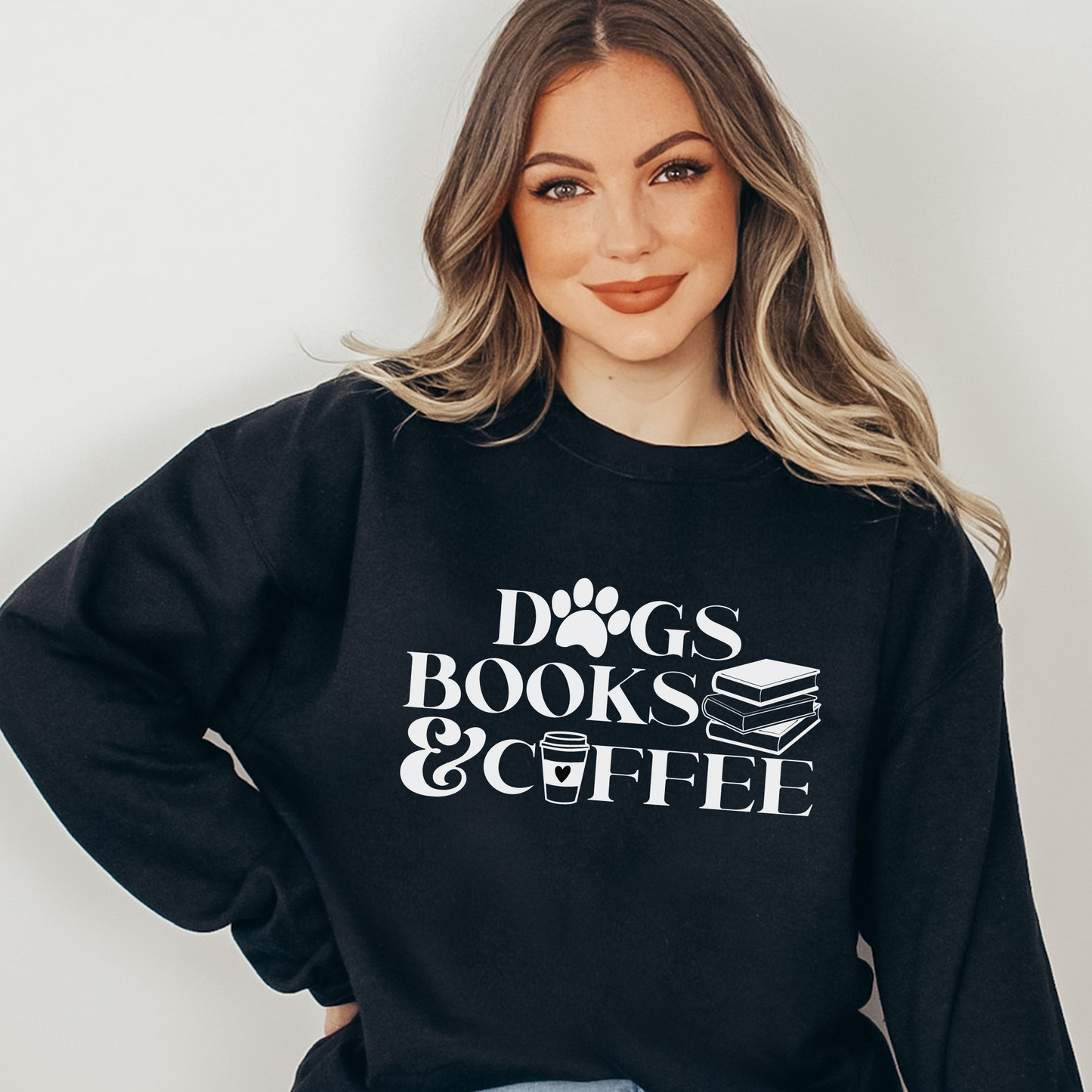 Dogs, Books, & Coffee Sweatshirt