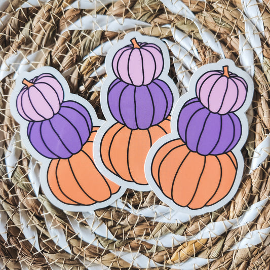 Pastel Pumpkins Sticker