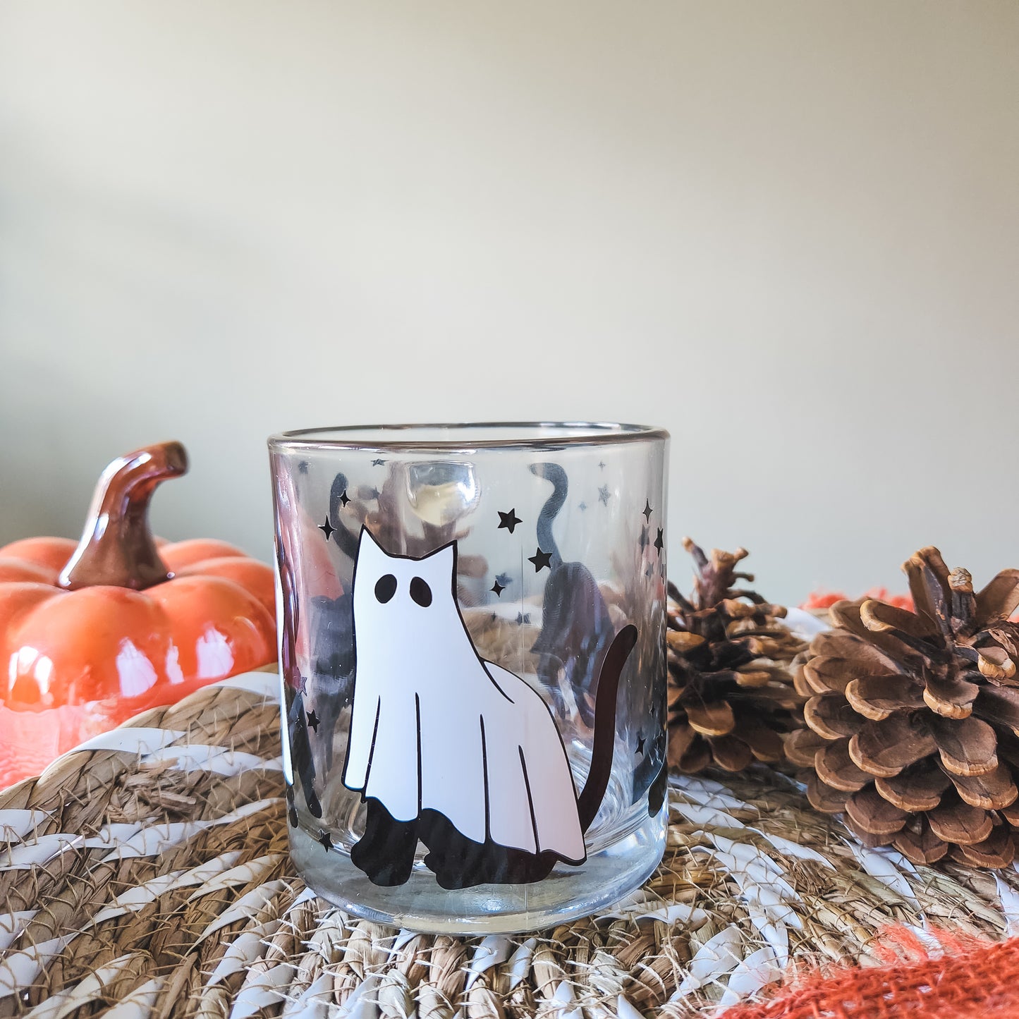 Cat Ghosties Glass Mug