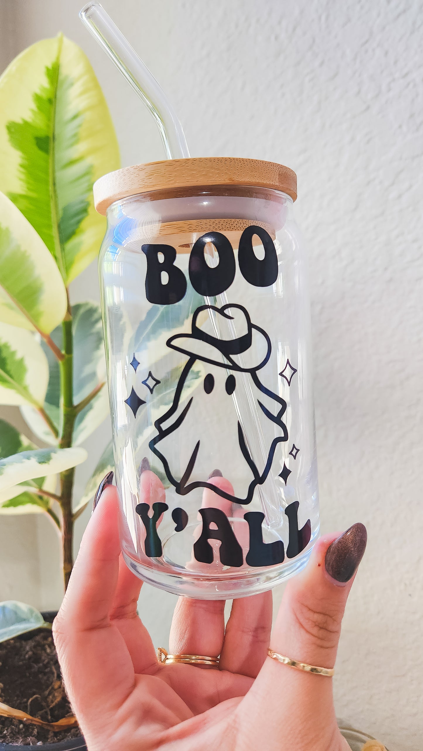 Boo Y'all Ghostie Halloween Cup