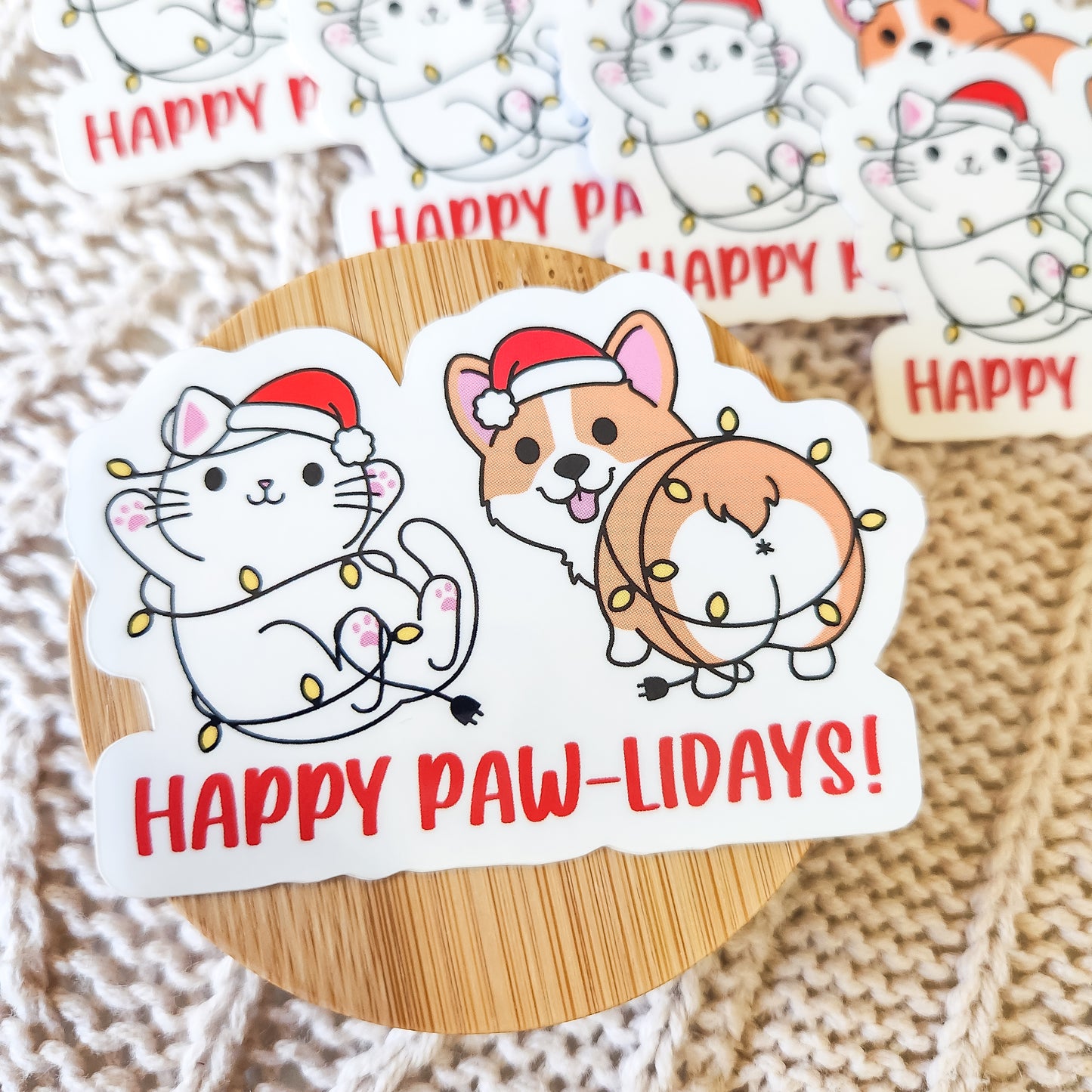 Happy Paw-lidays Sticker