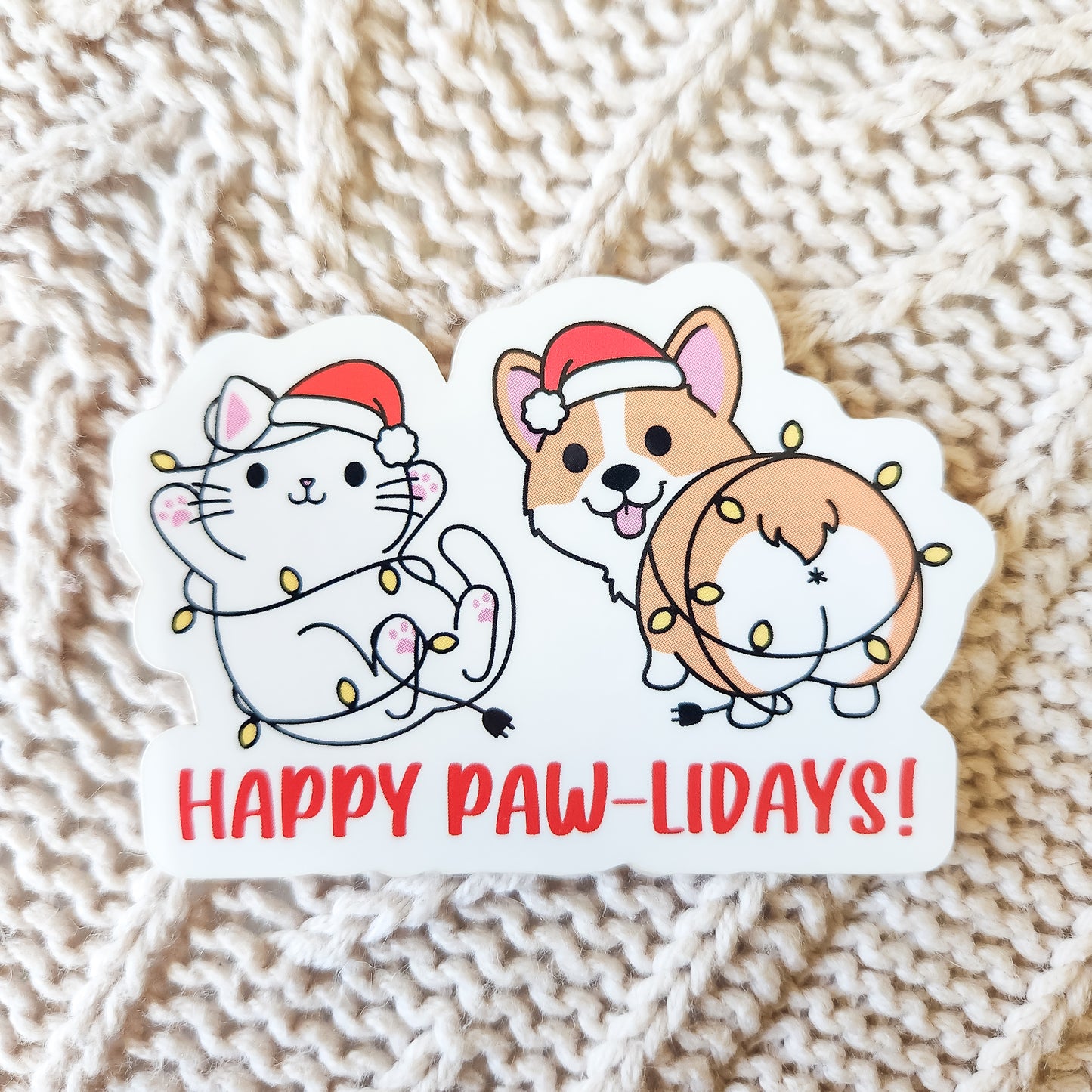 Happy Paw-lidays Sticker