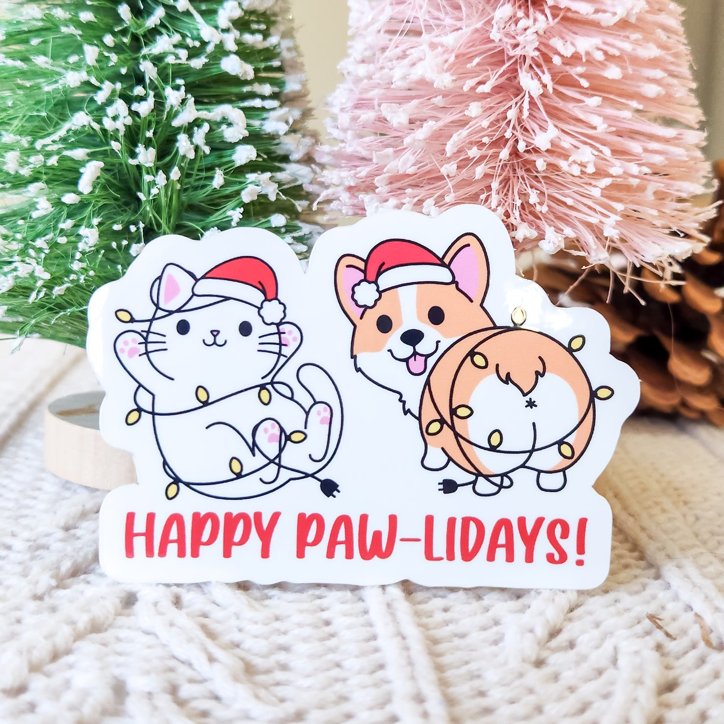 Happy Paw-lidays Sticker