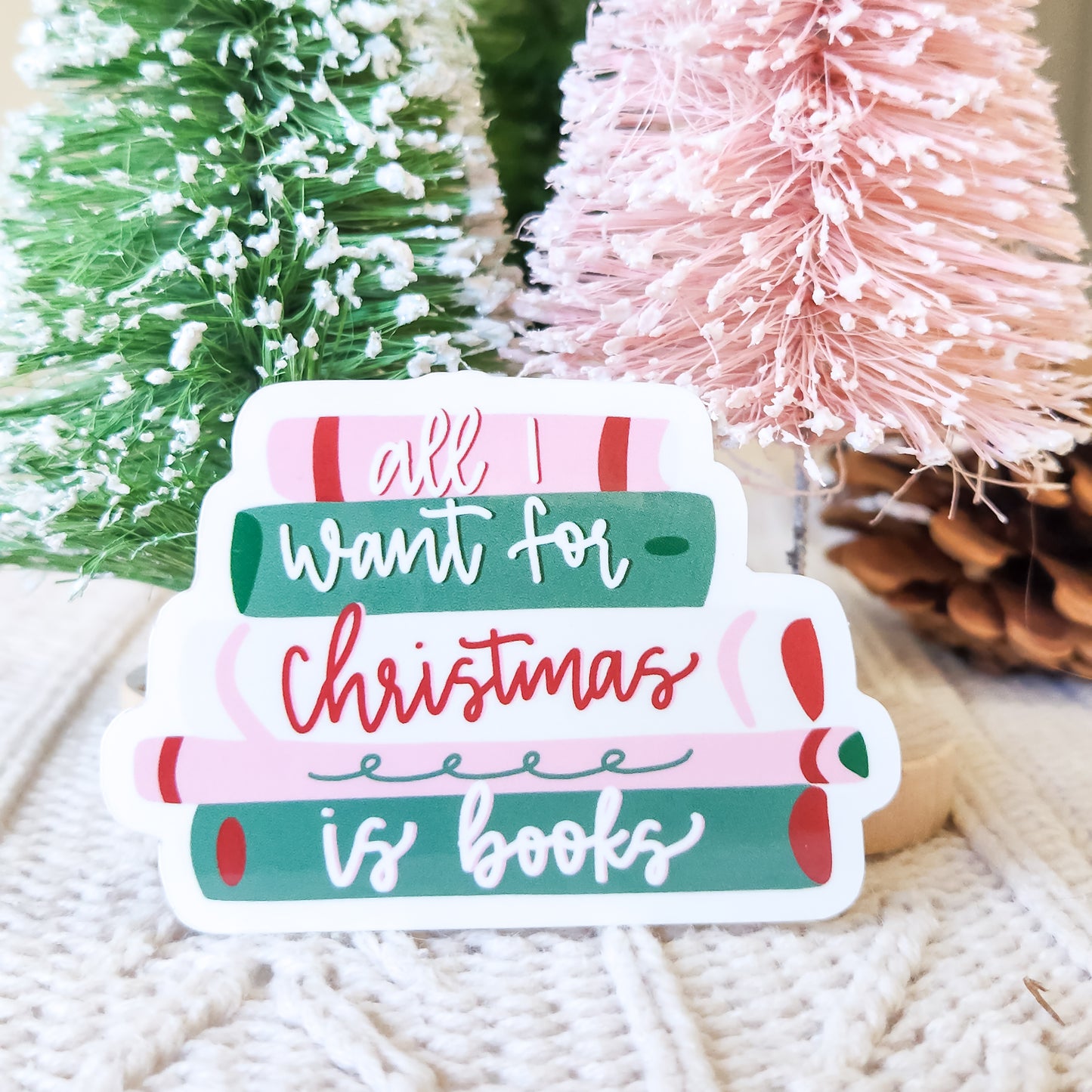 Christmas Bookstack Sticker