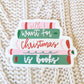Christmas Bookstack Sticker