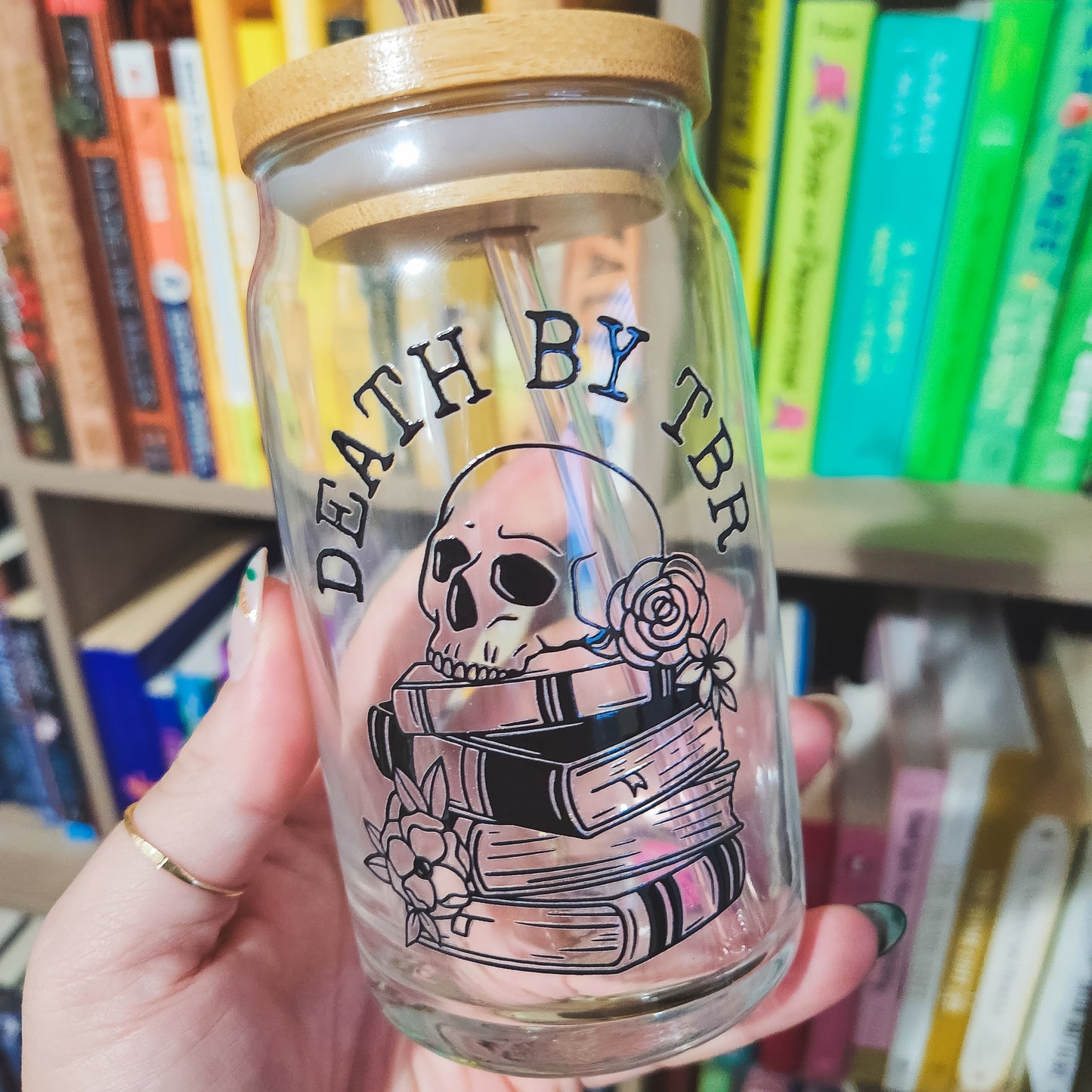 Death By TBR Glass Can Cup