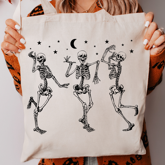 Dancing Skeletons Canvas Tote Bag