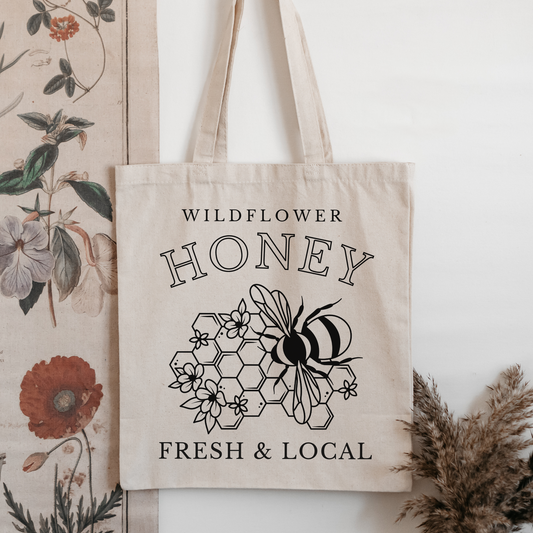 Wildflower Honey Canvas Tote Bag