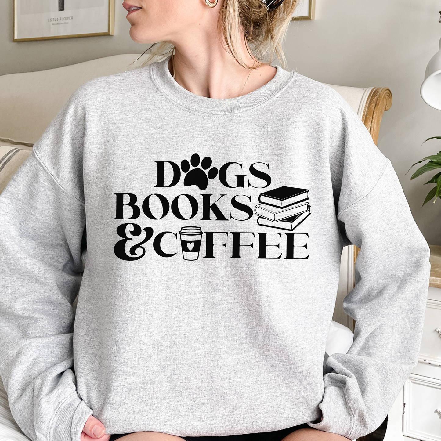 Dogs, Books, & Coffee Sweatshirt