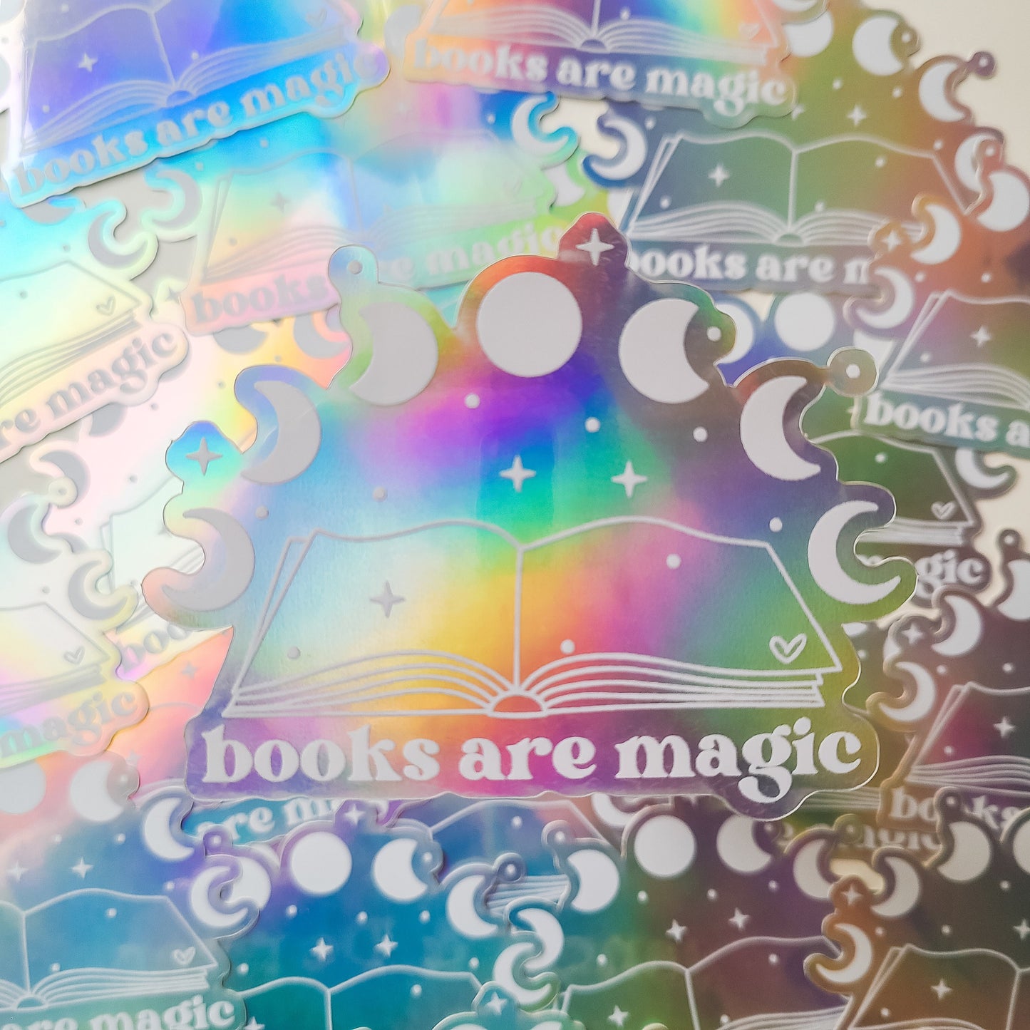 Holographic Books Are Magic Sticker