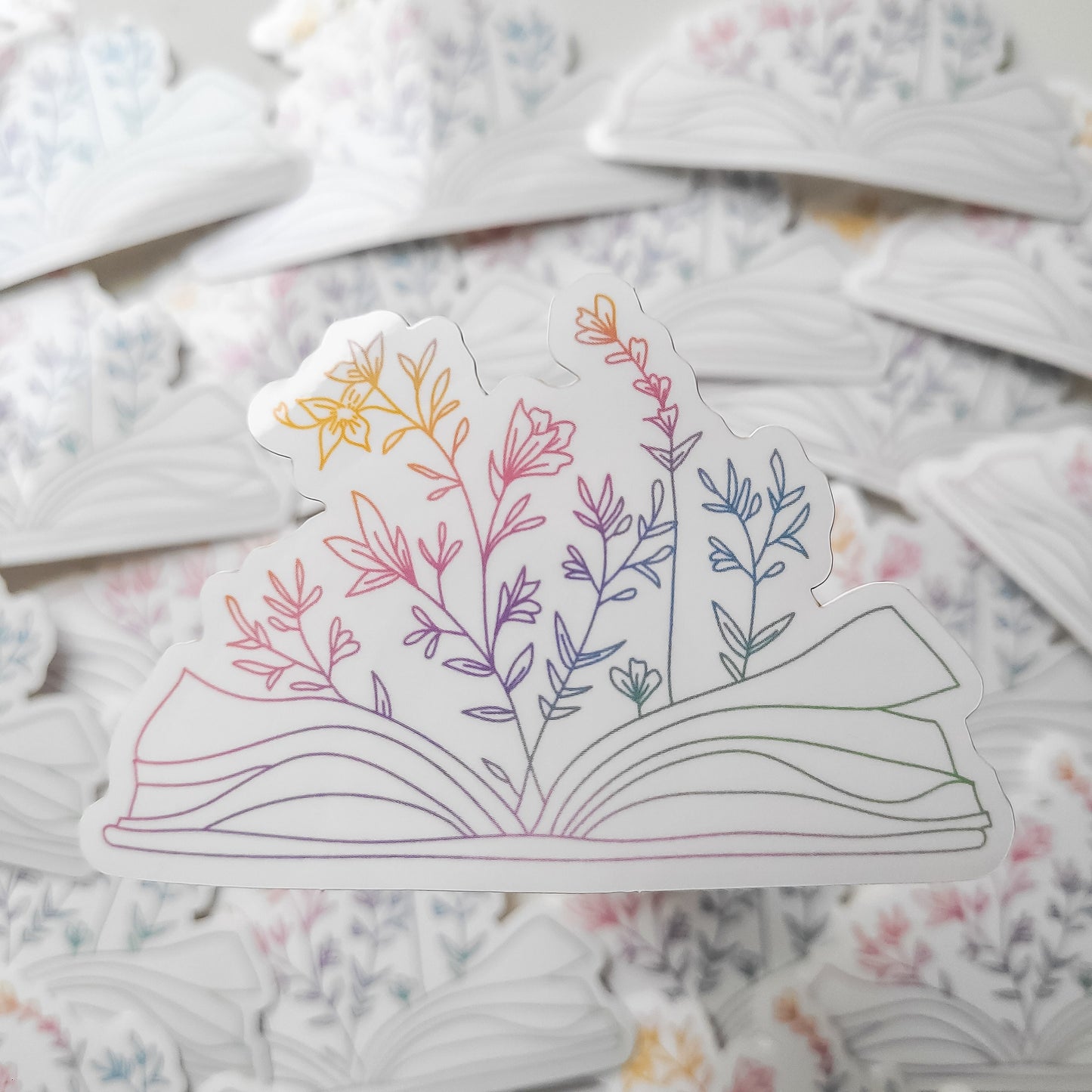 Wildflower Book Rainbow Sticker