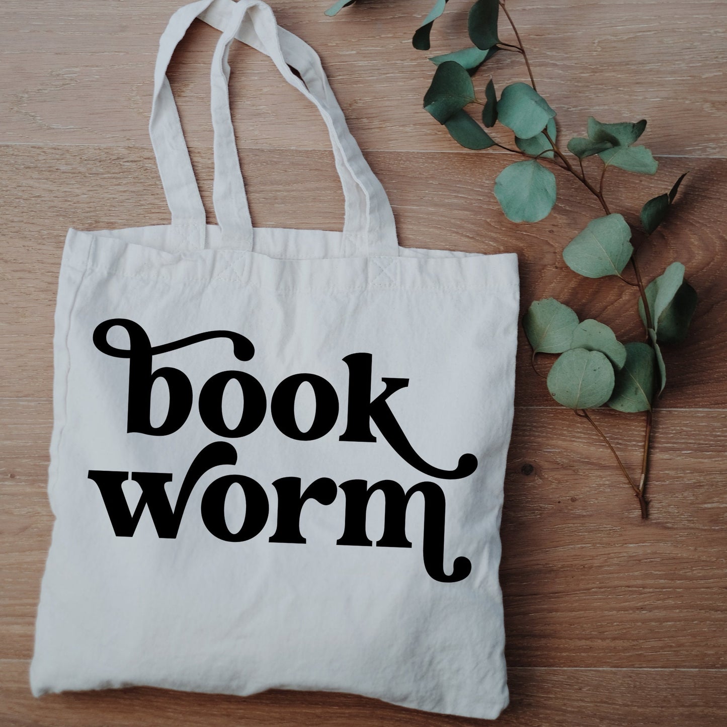 Book Worm Canvas Tote Bag