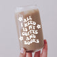 Coffee & Books Glass Can Cup